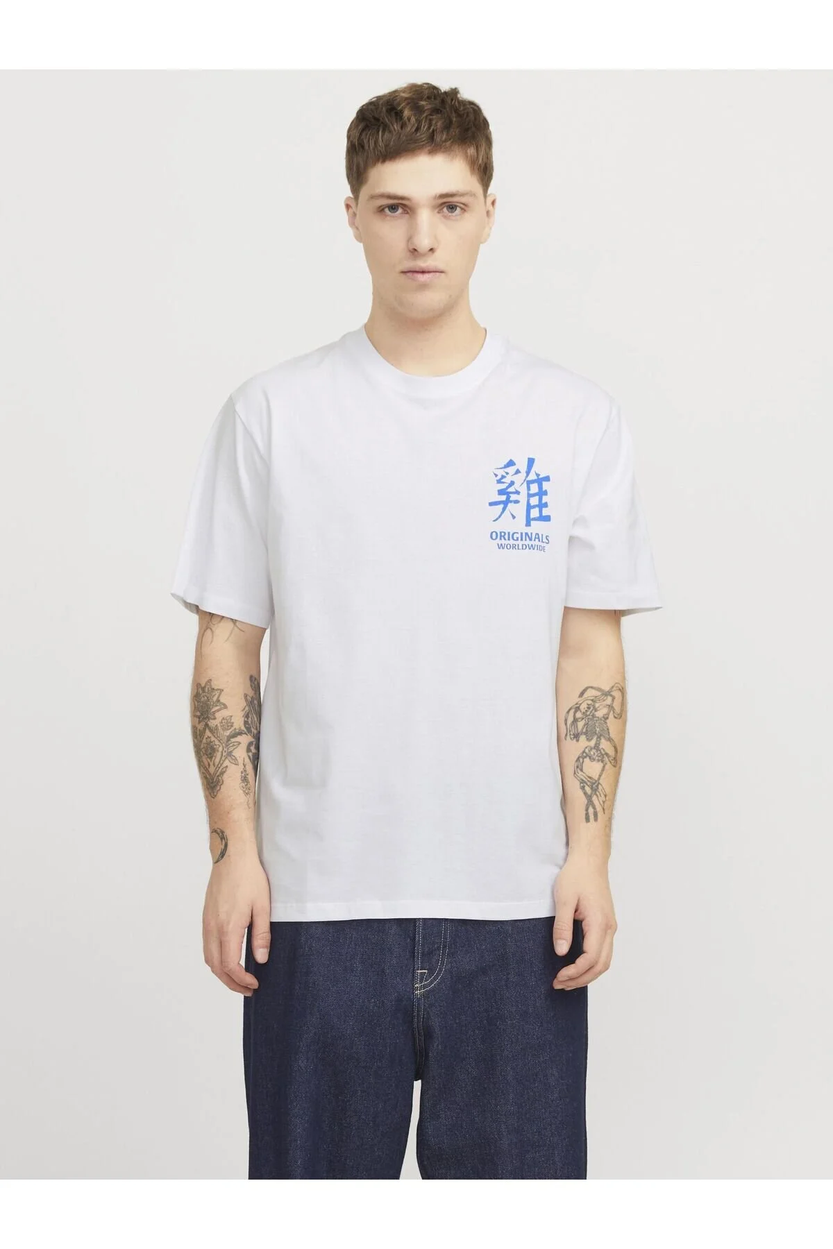 Bild von Jack & Jones T-shirt Rückenprint Rundhalsausschnitt T-shirt für Herren - 2XL