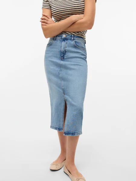 Bild von Vero Moda Jeansrock »VMNATALIE HR MIDI DNM SKIRT MIX NOOS«