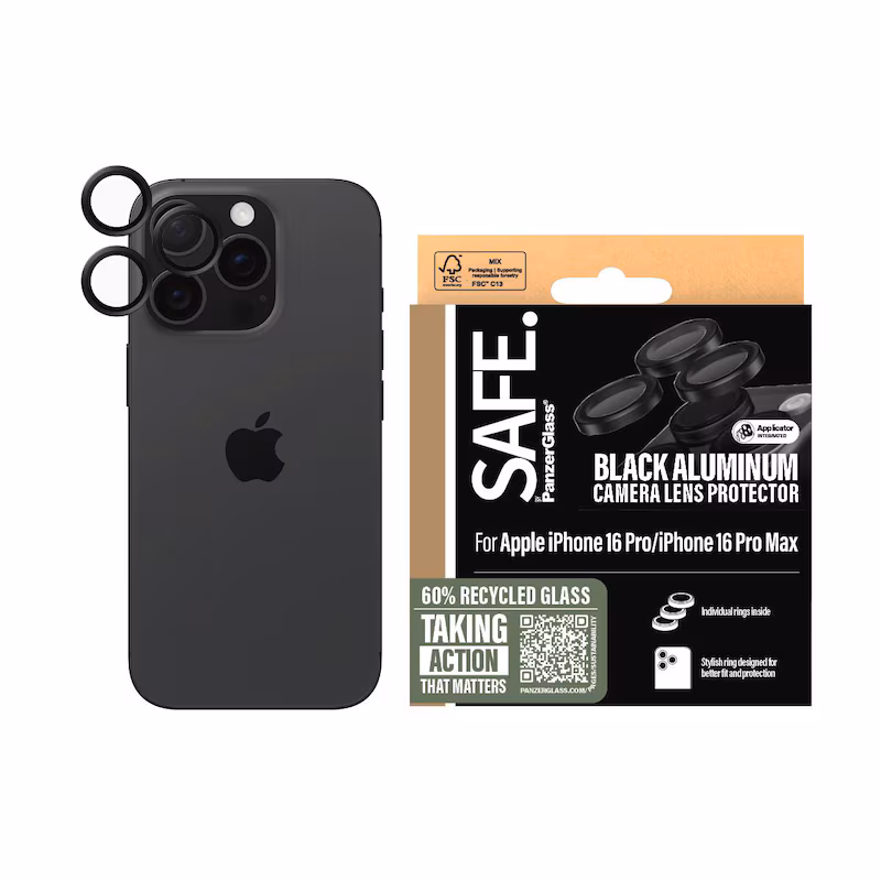 Bild von SAFE. by PanzerGlass Camera Lens Protector Black iPhone iPhone 16 Pro | 16 Pro Max