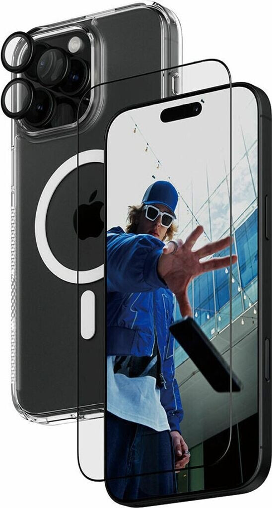 Bild von PanzerGlass Displayschutzglas »3-in-1 Protection, Glass, Hoops, Case«, für Apple iPhone 16 Pro Max, Displayschutzfolie, Schutzfolie, Bildschirmschutz, kratz- & stoßfest