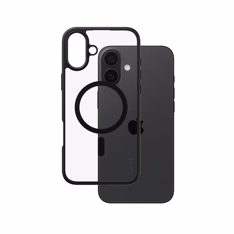 Bild von PanzerGlass CARE by PanzerGlass Flagship Case Transparent Urban Combat m. Schwarz Rahmen & MagSafe iPhone '24 6 (iPhone 16 Plus), Smartphone Hülle, Transparent