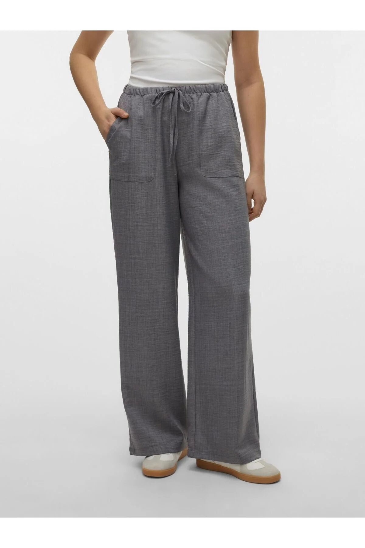 Bild von Vero Moda Hose Mit Weitem Beinschnitt Vmmelaney Hohe Taille Hose für Damen - L