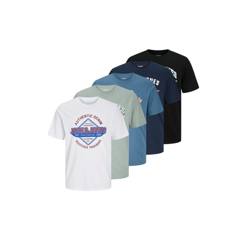 Bild von Jack & Jones Rundhalsshirt JJELOGO TEE SS O-NECK 2 COL SS25 5PK MP