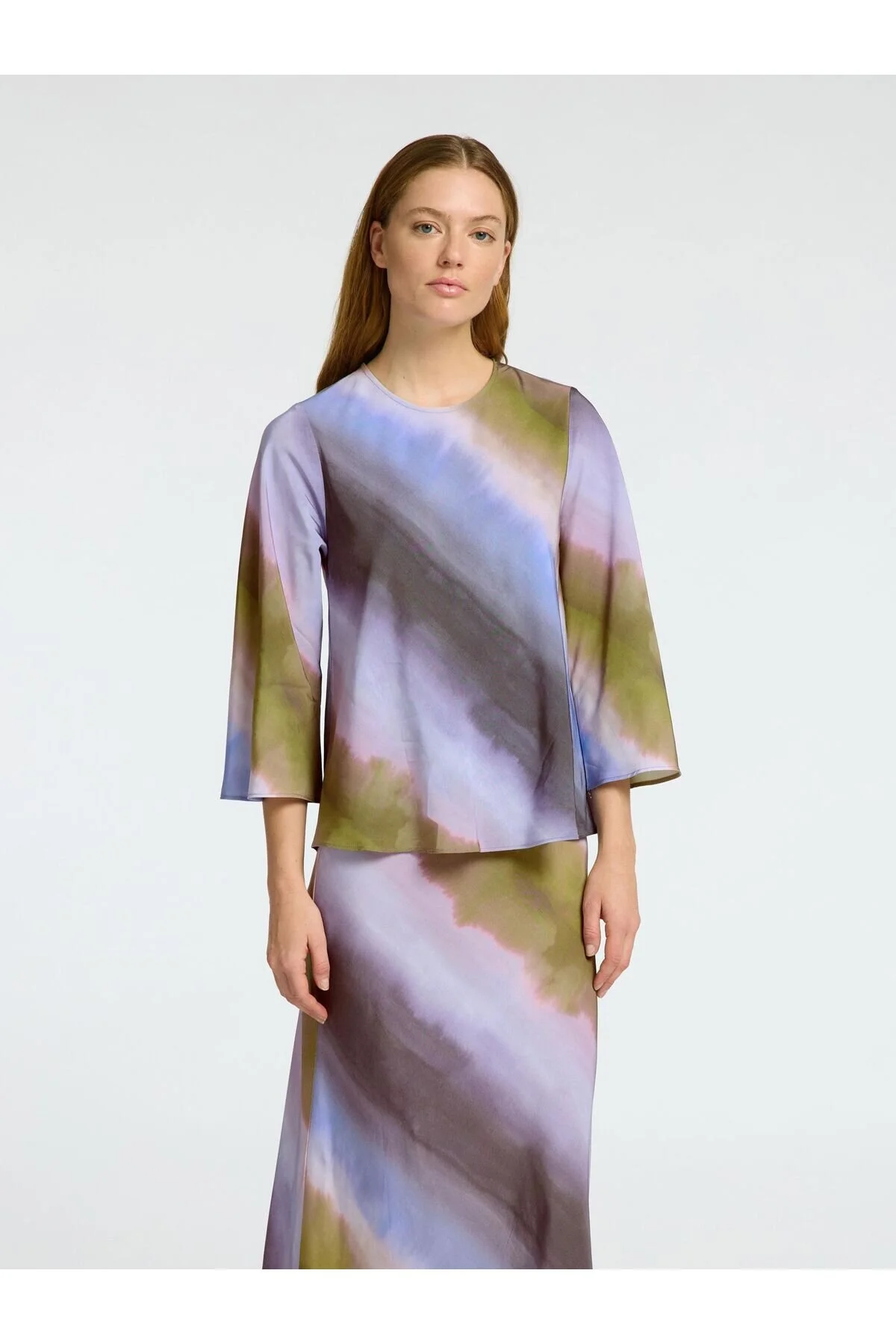 Bild von Selected Femme Bluse Mit 3/4 Ärmeln Print für Damen - 40