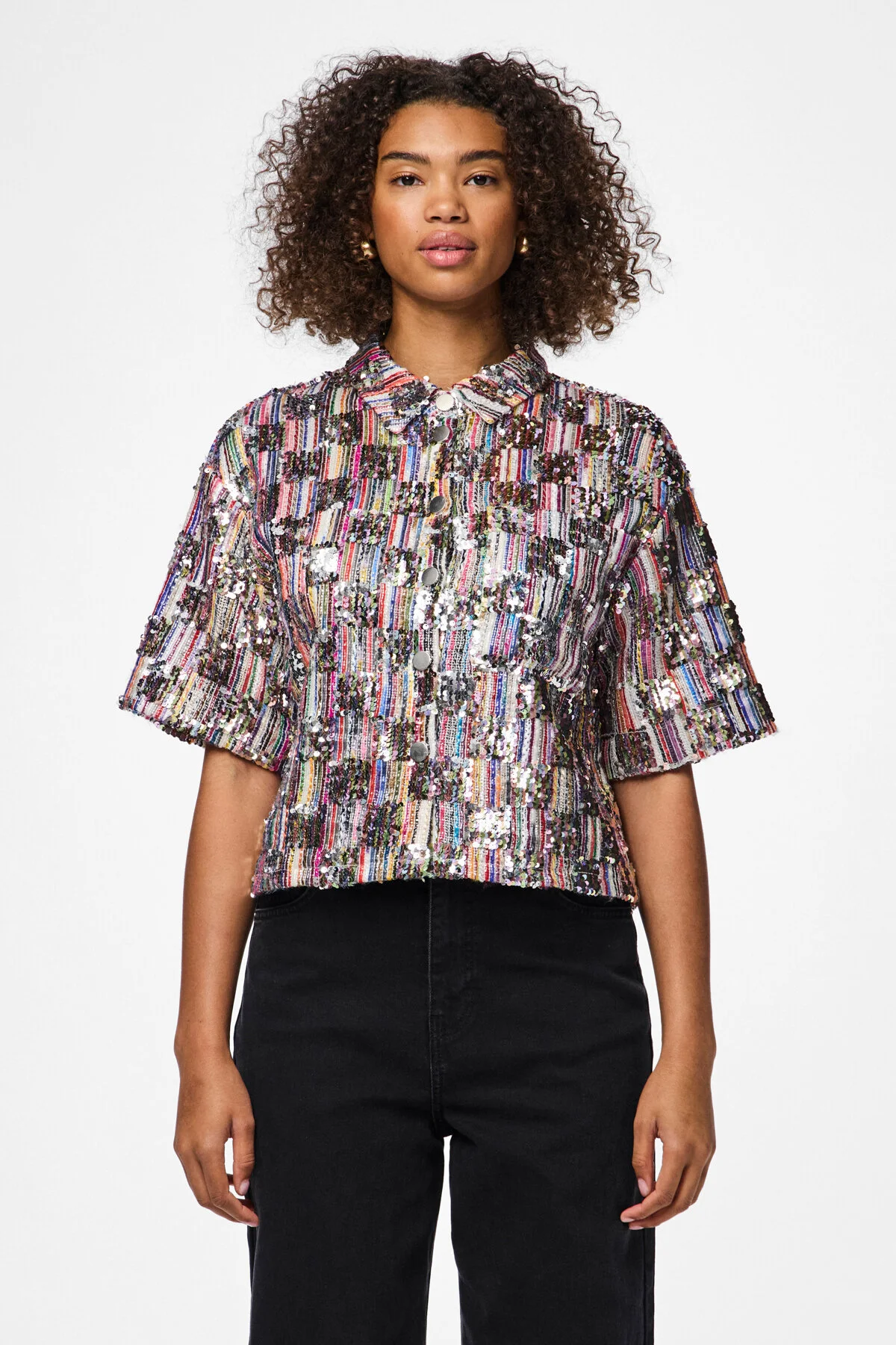 Bild von PIECES Kurzarmshirt Fem Wov Pl100 für Damen - XL