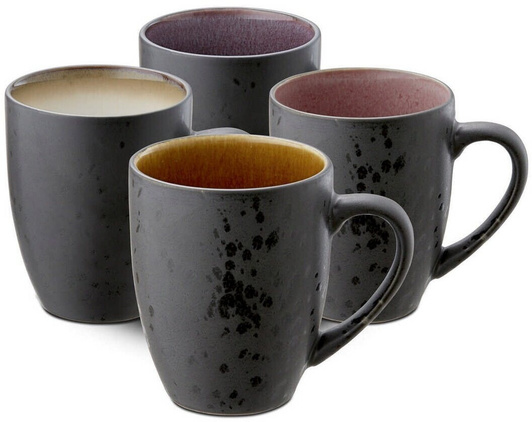 Bild von BITZ Kaffee-Becher, Tassen aus Steinzeug, Kaffeetassen mit Henkel, im Set (4 Stück), zweifarbig, 30 cl