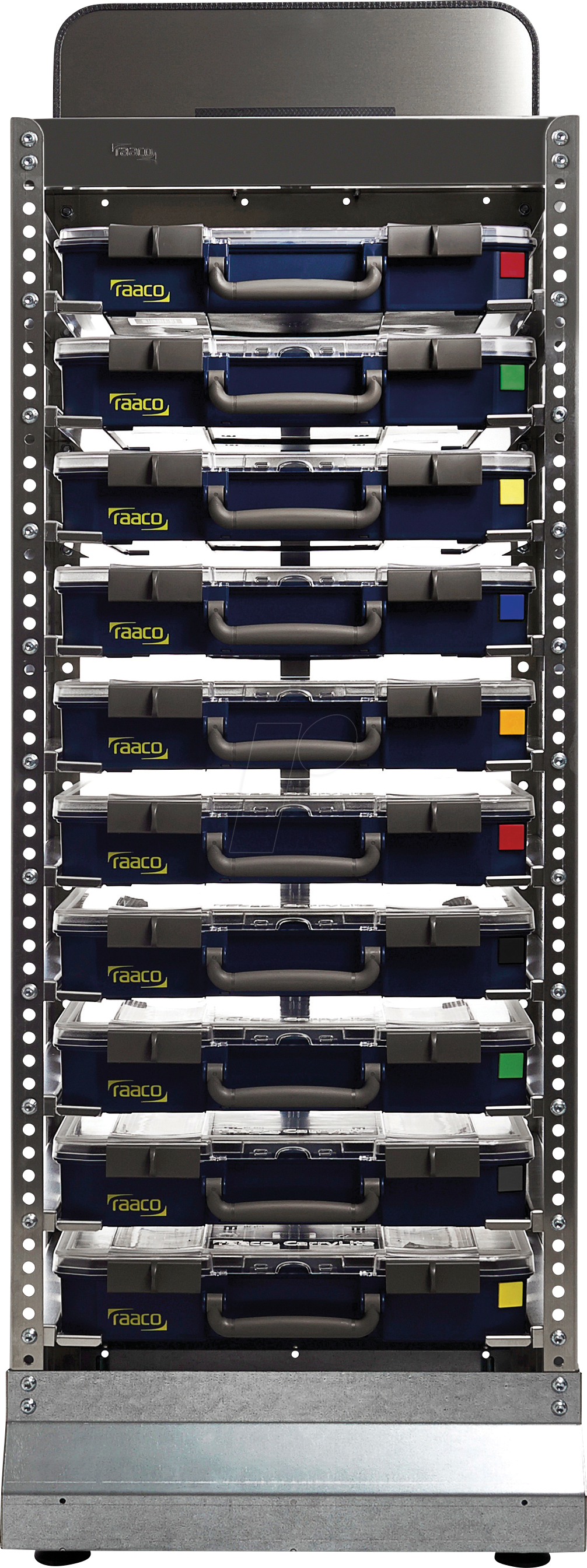 Bild von Raaco CarryLite 80 Depot für Sortimentskoffer (B x H x T) 490 x 1450 x 480mm Anzahl Fächer: 10 Inh