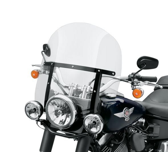 Bild von Harley Davidson H-D Detachables King-Size Windschutzscheibe für FL Softail Modelle - schwarze Strebe