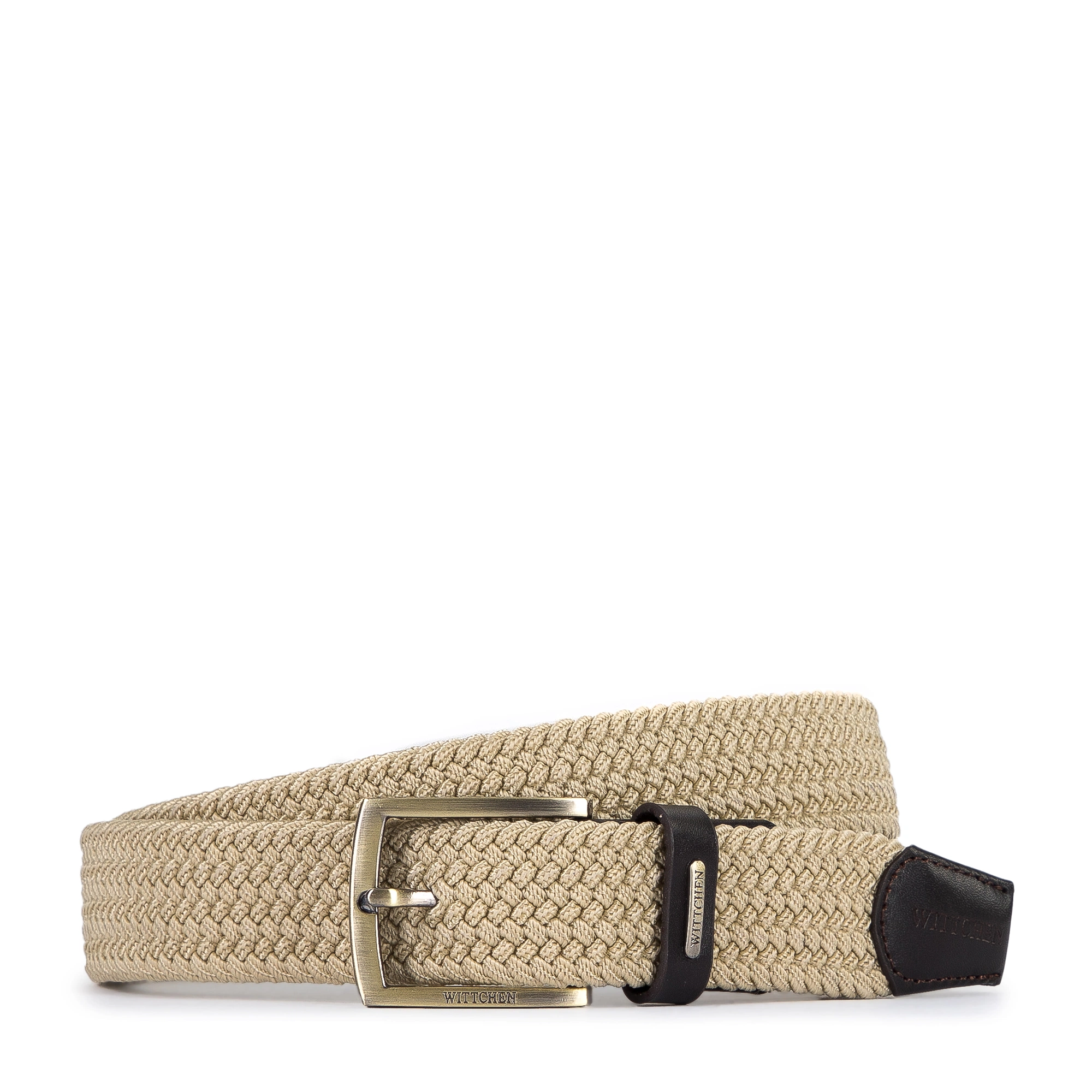 Bild von Wittchen Beige Geflochtener Herrengürtel Beige Paski Polyester