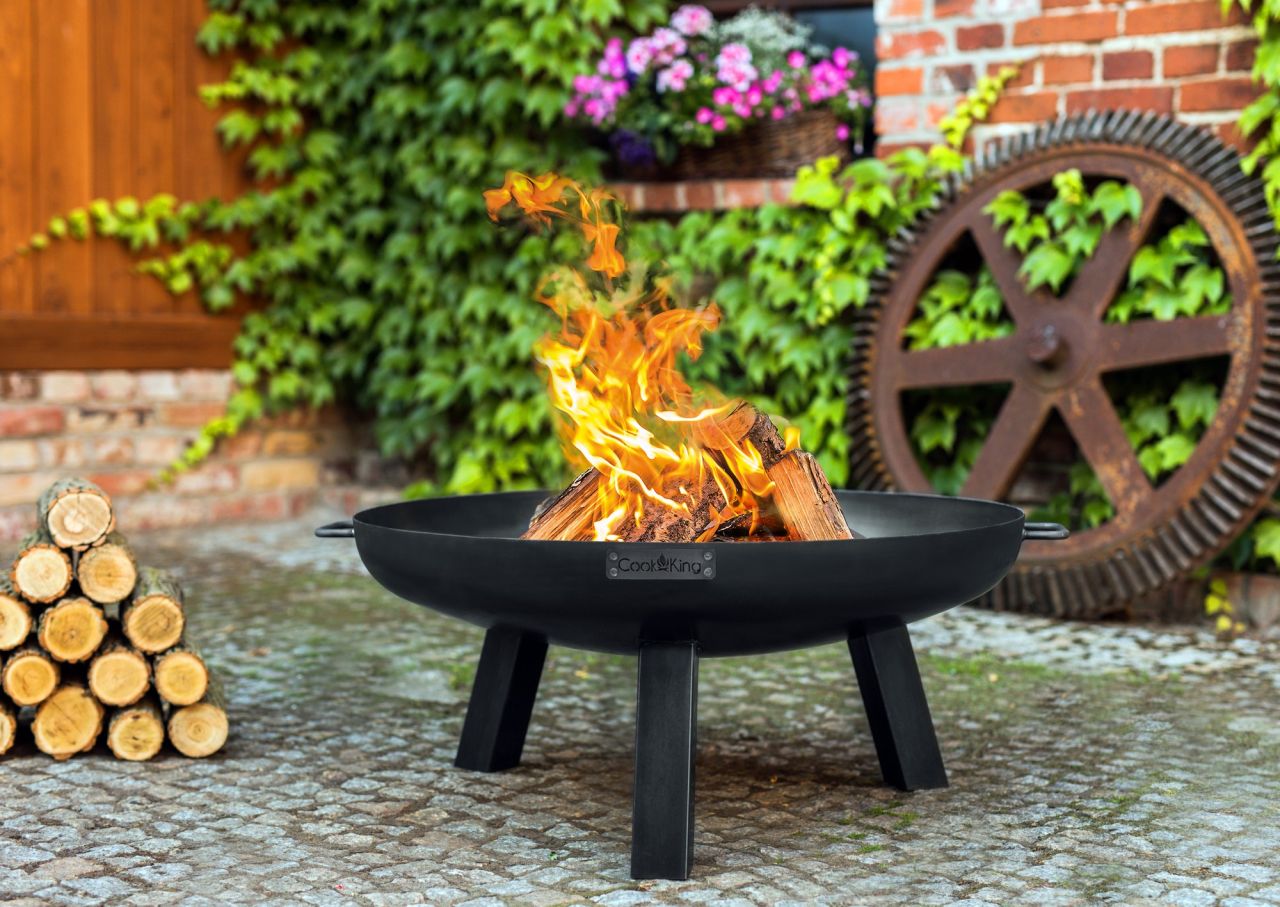 Bild von Feuerschale aus Stahl - Feuerkorb Grillfeuer Feuerstelle - Ø 60 cm / Höhe 36 cm