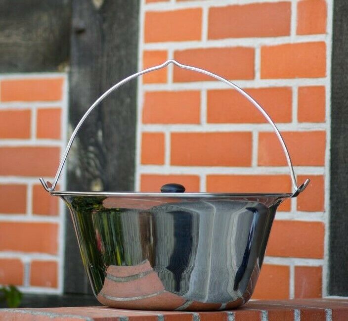 Bild von Schwenktopf Gulaschtopf Schwenkkessel ungarischer Kessel - Edelstahl - 14 Liter