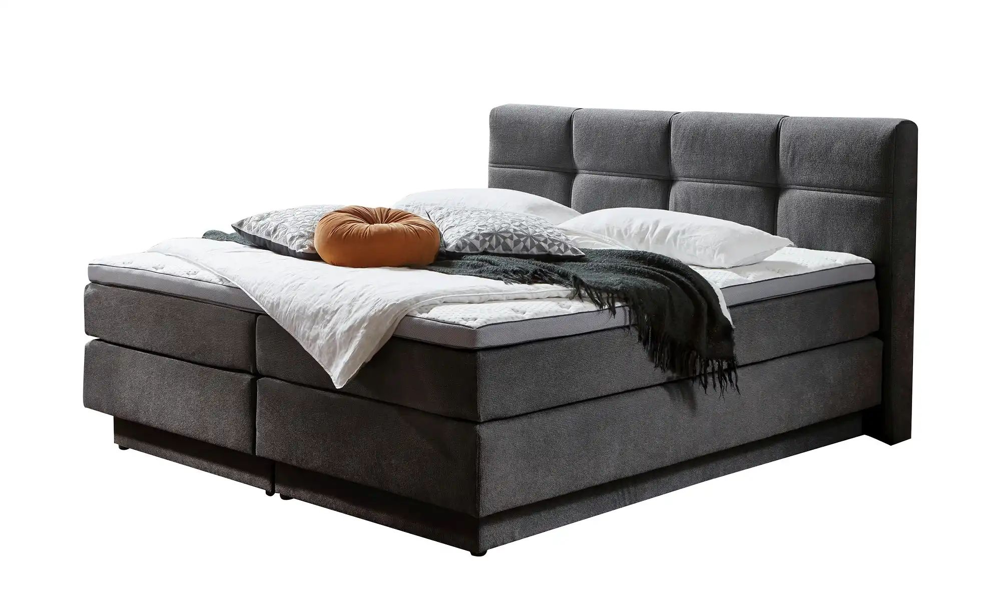 Bild von uno Boxspringbett  Chicago ¦ grau ¦ Maße (cm): B: 188 H: 112 Betten > Boxspringbetten > Boxspringbetten 180x200 - Höffner