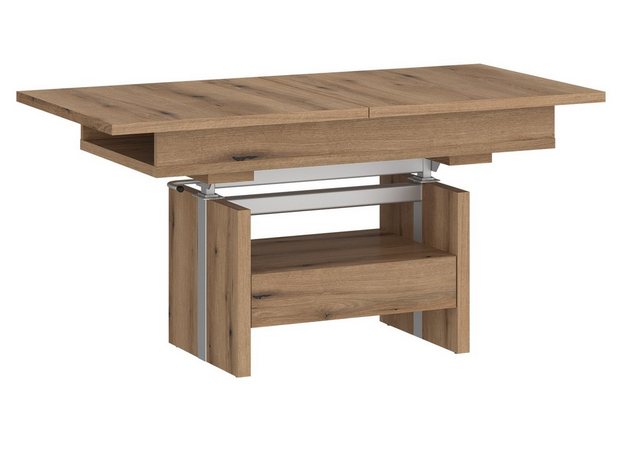 Bild von Meble Wójcik Couchtisch ausziehbar, hönverstellbar, Eiche Dekor - 110/150x56/72x65cm (BxHxT)