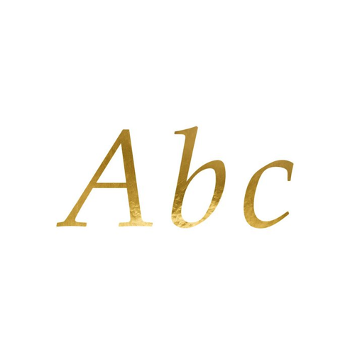 Bild von Goldene Buchstabenaufkleber für kreative Projekte