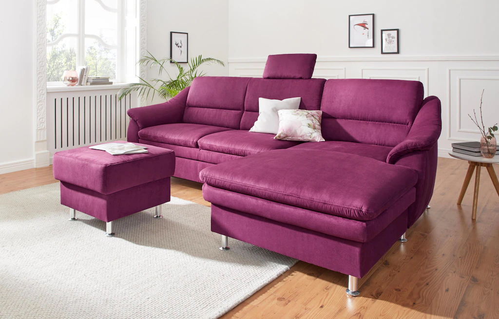 Bild von sit&more Ecksofa "Cardoso L-Form", mit Federkern, wahlweise mit Bettfunktion