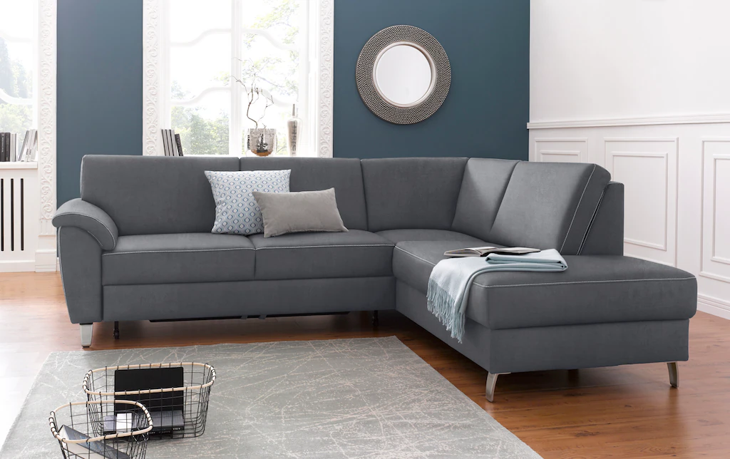 Bild von sit&more Ecksofa "Texel L-Form", mit Federkern, wahlweise mit Bettfunktion und Bettkasten