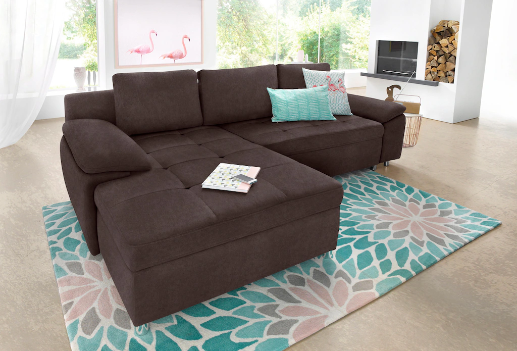 Bild von sit&more Ecksofa "Labene L-Form", wahlweise mit Bettfunktion und Bettkasten, auch als XXL-Variante