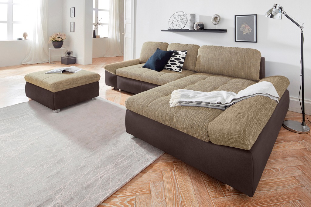 Bild von sit&more Ecksofa "Bergamo L-Form", wahlweise mit Bettfunktion, Bettkasten und Armteilfunktion
