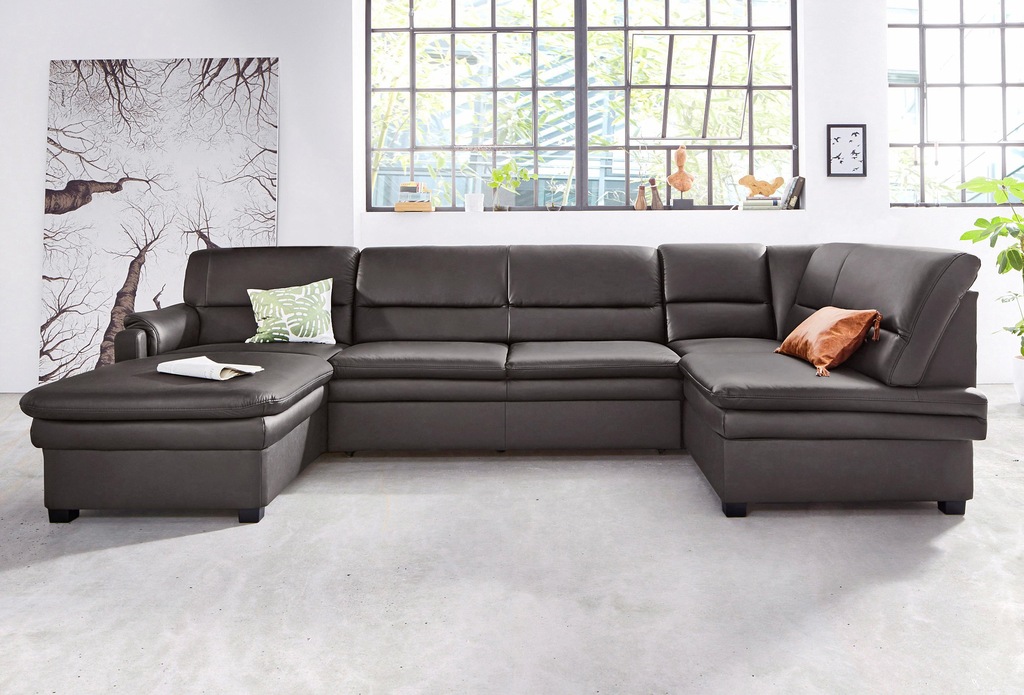 Bild von sit&more Wohnlandschaft "Pisa U-Form", mit Federkern, wahlweise mit Bettfunktion