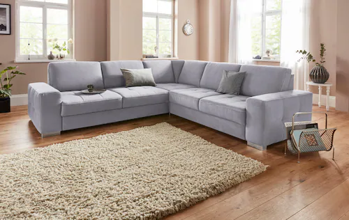 Bild von sit&more Ecksofa "Santorini L-Form", mit Federkern und Sitztiefenverstellung, wahlweise mit Bettfunktion