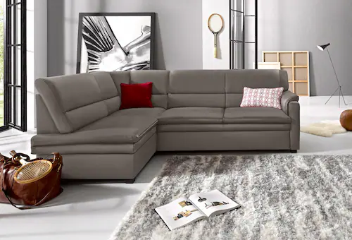 Bild von sit&more Ecksofa "Pisa L-Form", mit Federkern, wahlweise mit Bettfunktion
