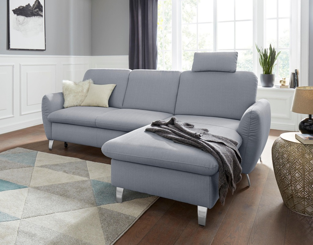 Bild von sit&more Ecksofa "Daytona L-Form", mit Federkern, einer Kopfstütze und wahlweise mit Bettfunktion