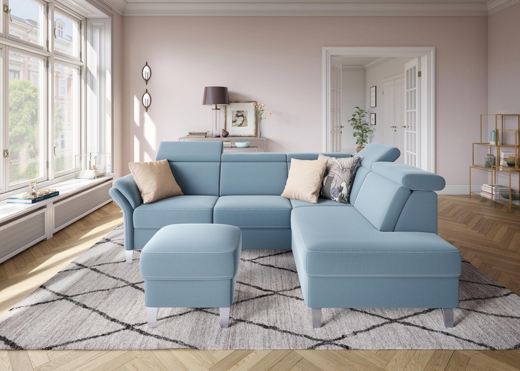 Bild von sit&more Ecksofa "Vincenzo L-Form", inklusive Kopfteilverstellung, wahlweise mit Bettfunktion, Bettkasten