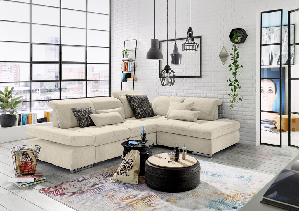 Bild von set one by Musterring Ecksofa "SO 4100 mit komfortablen Federkern und Kopfteilverstellung,", wahlweise mit Bettfunktion und Sitztiefenverstellung, L-Form
