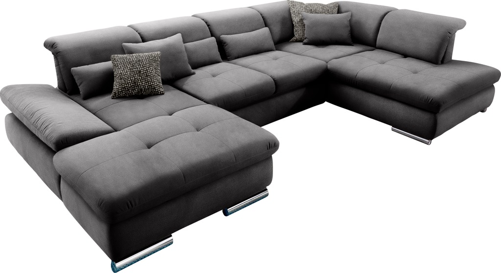 Bild von set one by Musterring Wohnlandschaft "SO 4100 komfortable Federkernunterfederung, inkl. Kopfteilverstellung", wahlweise Bettfunktion und Sitztiefenverstellung, U-Form