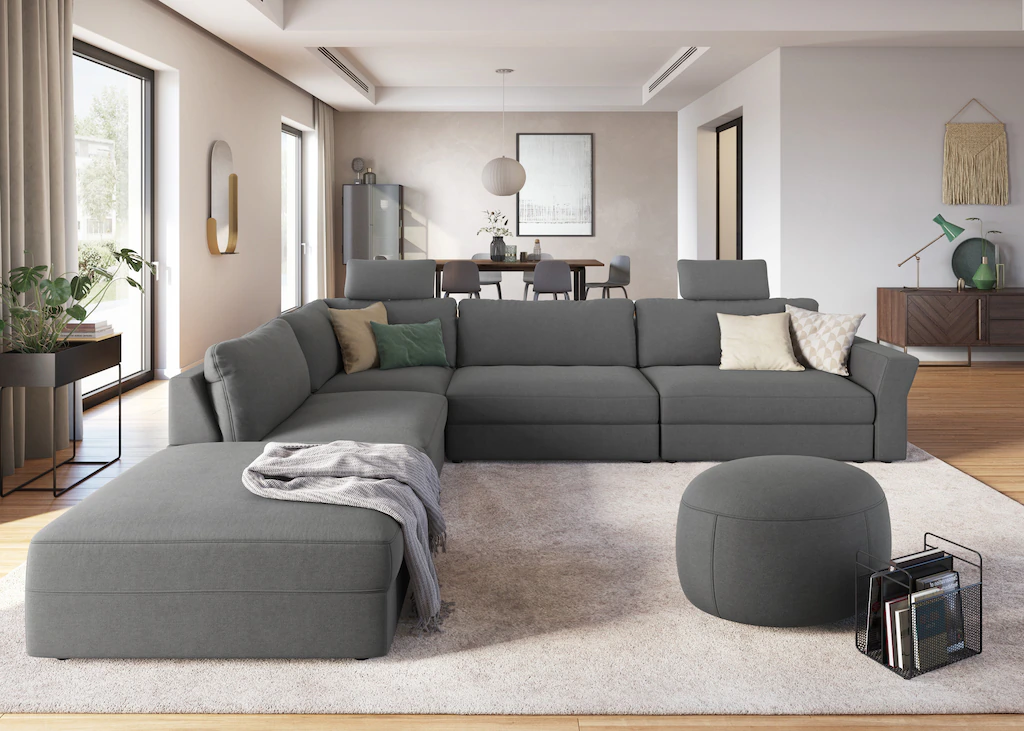 Bild von sit&more Ecksofa "Cadabra L-Form", Breite 356 cm, mit Sitztiefenverstellung
