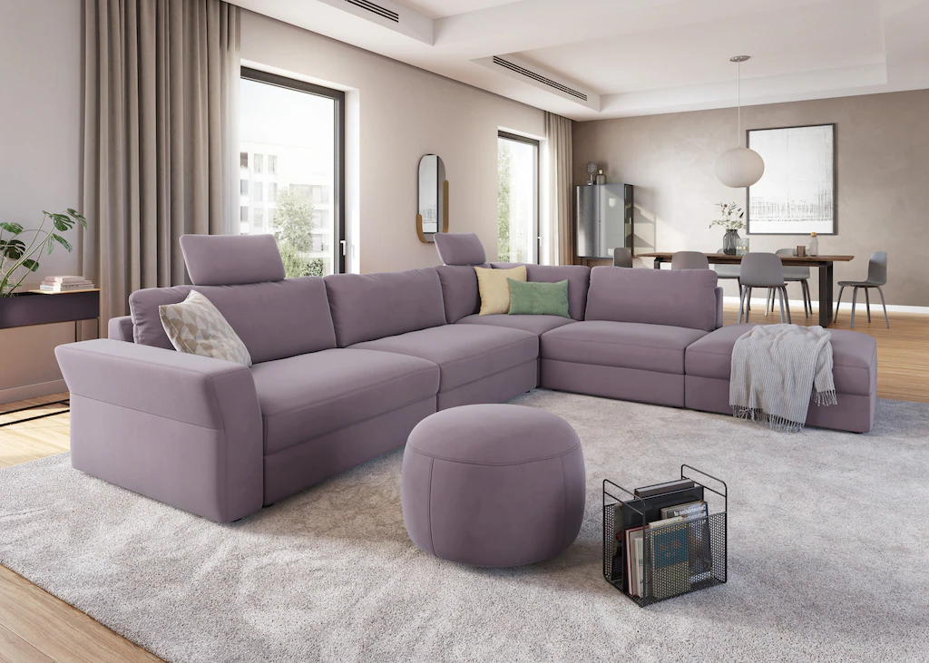 Bild von sit&more Ecksofa "Cadabra L-Form", Breite 356 cm, mit Sitztiefenverstellung
