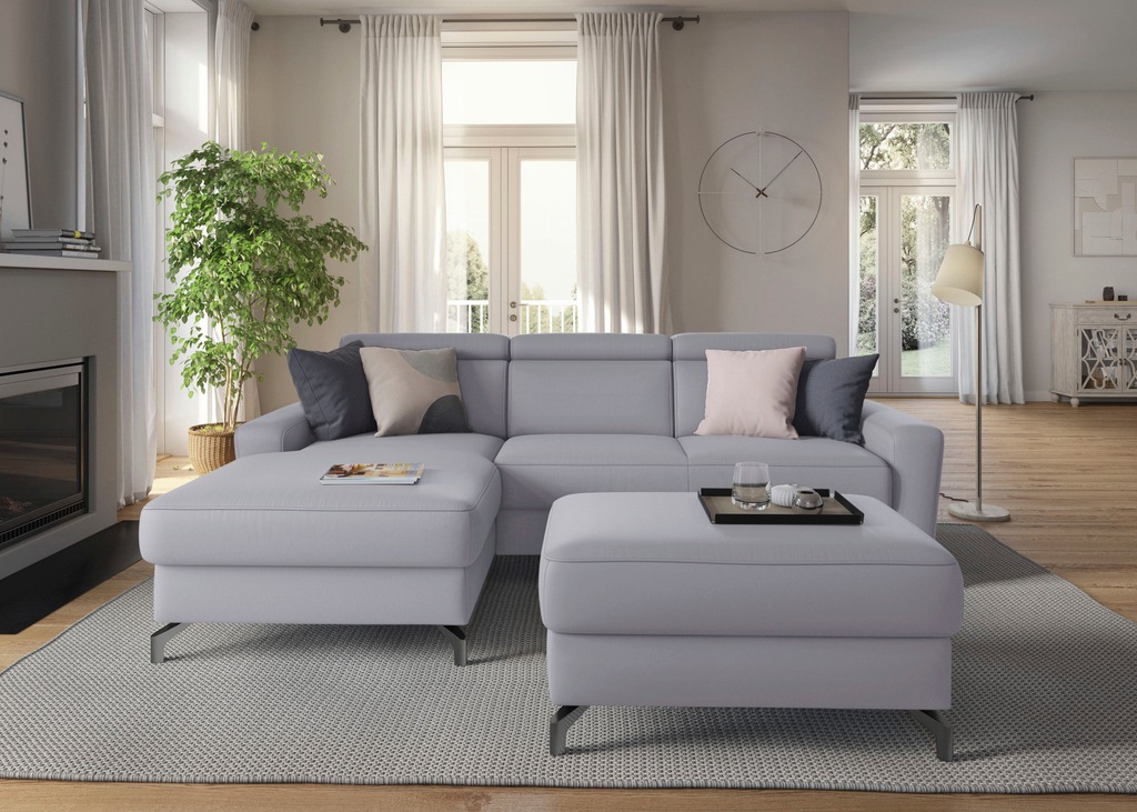 Bild von sit&more Ecksofa "Scarlett L-Form", inklusive Kopfteilverstellung, wahlweise mit Bettfunktion, Bettkasten