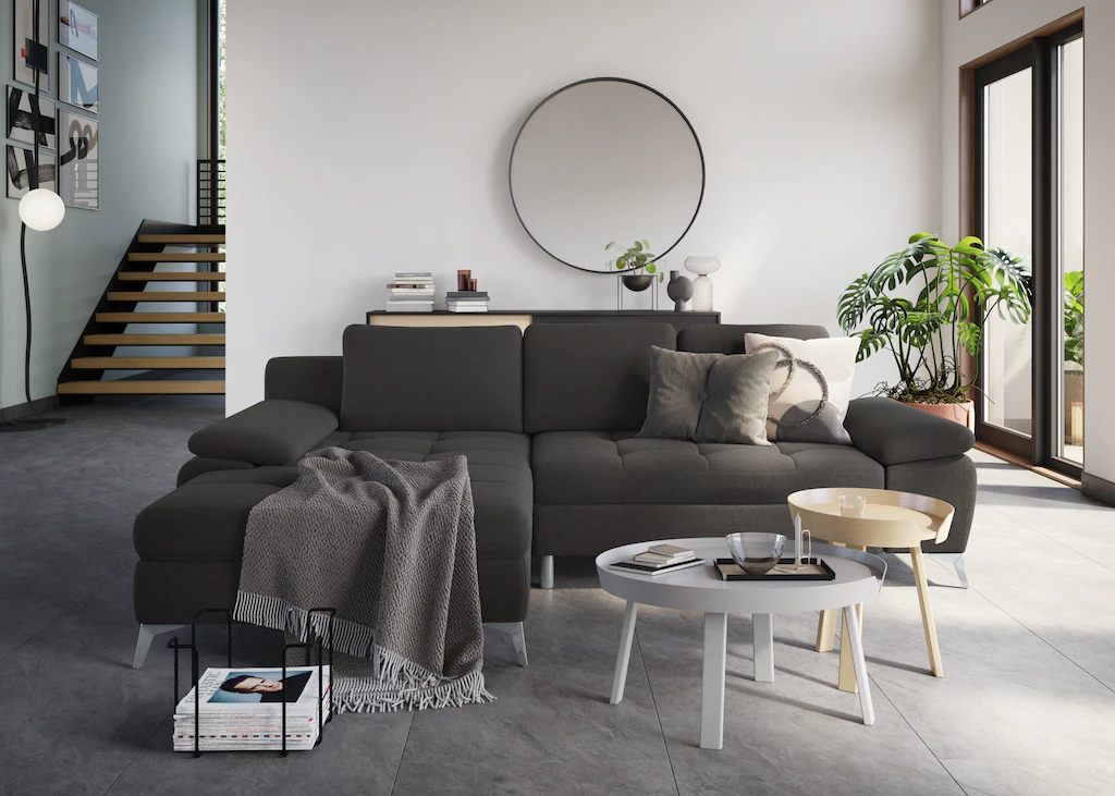 Bild von sit&more Ecksofa "Latigo L-Form", mit Recamiere, wahlweise mit Bettfunktion und Bettkasten