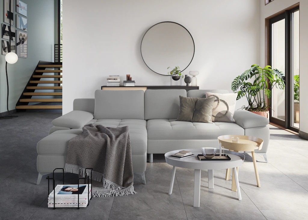 Bild von sit&more Ecksofa "Latigo L-Form", mit Recamiere, wahlweise mit Bettfunktion und Bettkasten