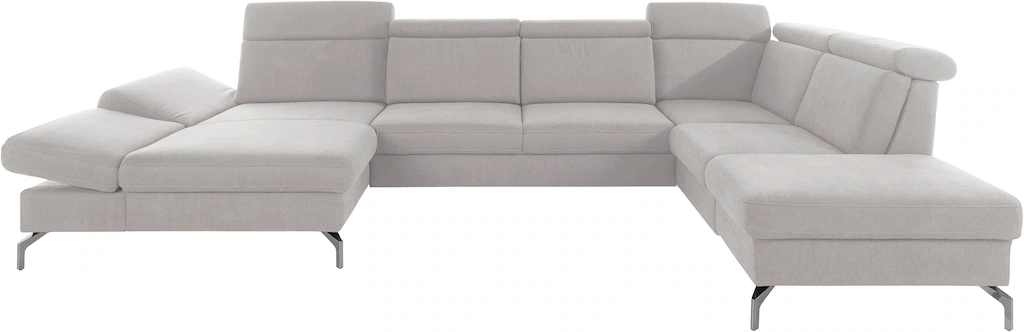 Bild von sit&more Wohnlandschaft "Brisbane U-Form", Fußhöhe 15 cm, inklusive Sitztiefen-, Armteil- und Kopfteilverstellung