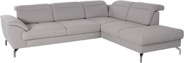 Bild von sit&more Ecksofa "Percy L-Form", 15 cm Fußhöhe, Sitztiefenverstellung, wahlweise in 2 Fußfarben