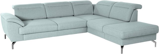 Bild von sit&more Ecksofa "Percy L-Form", 15 cm Fußhöhe, Sitztiefenverstellung, wahlweise in 2 Fußfarben