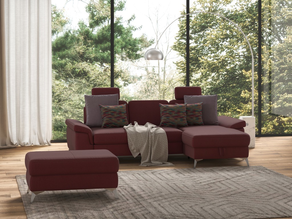 Bild von sit&more Ecksofa "Padua L-Form", inklusive Sitztiefenverstellung, Armteilfunktion und Federkern