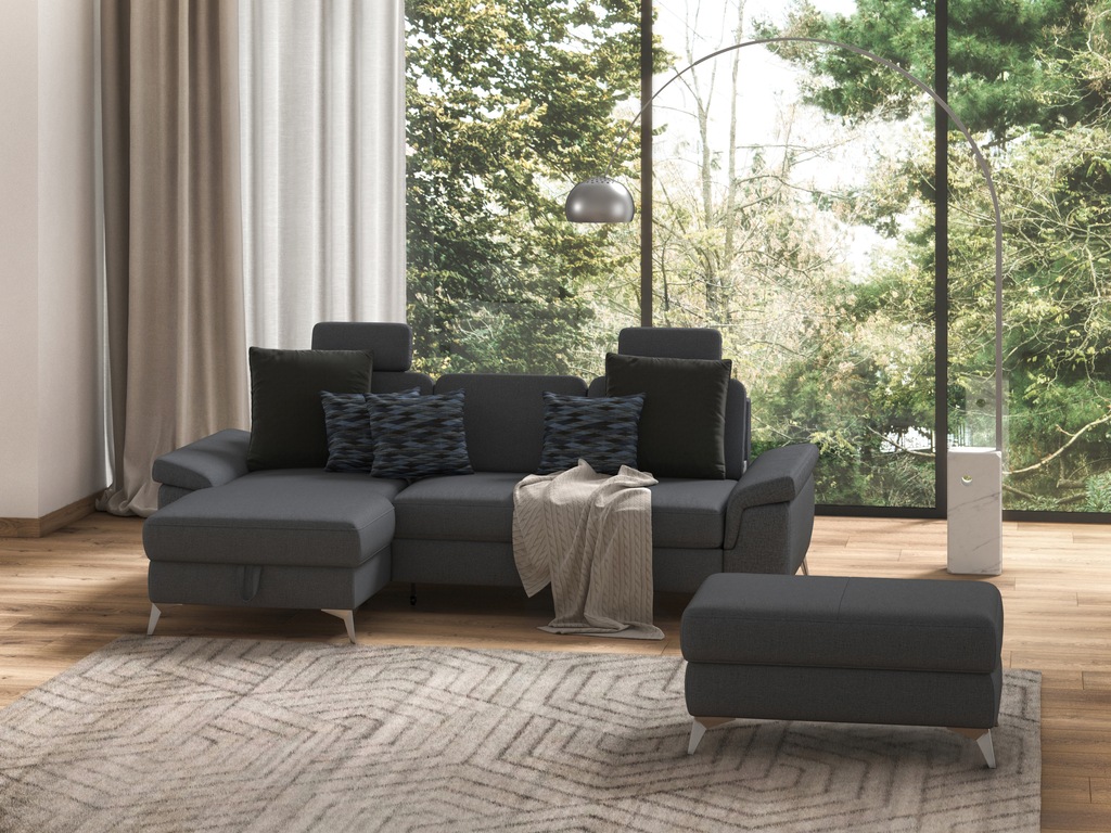 Bild von sit&more Ecksofa "Padua L-Form", inklusive Sitztiefenverstellung, Armteilfunktion und Federkern