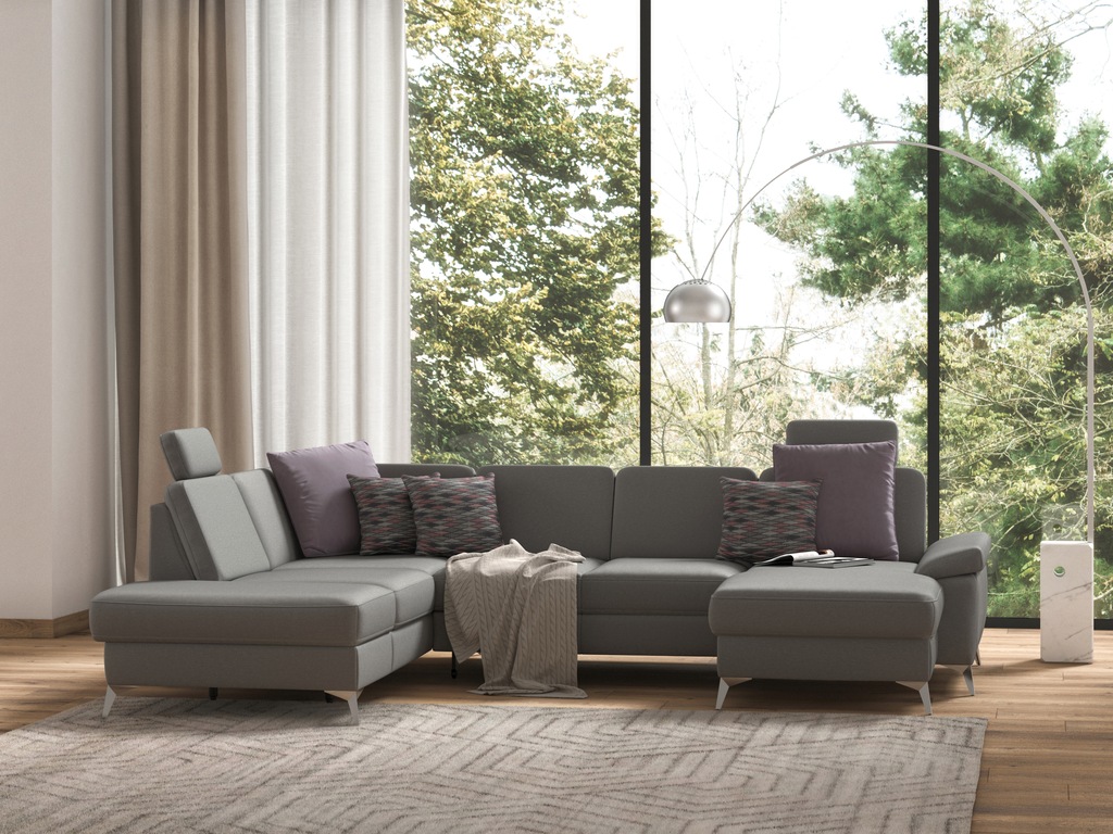 Bild von sit&more Wohnlandschaft "Padua U-Form", inklusive Sitztiefenverstellung, Armteilfunktion und Federkern