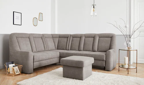 Bild von sit&more Ecksofa "Melissa L-Form", klassisches Polsterprogramm, wahlweise Bettfunktion und Schubkasten