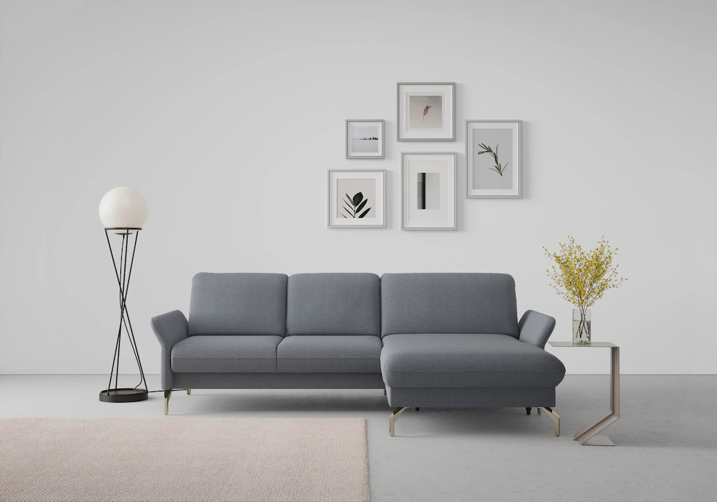 Bild von sit&more Ecksofa "Fashion L-Form", wahlweise mit Kopfteilverstellung, Vorziehsitz, motorisch, Nickelfüße