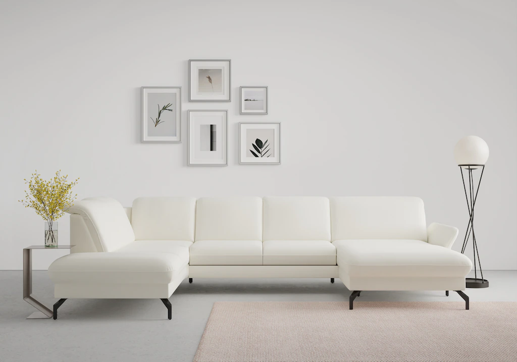 Bild von sit&more Wohnlandschaft "Fashion U-Form", wahlweise mit Kopfteilverstellung, Vorziehsitz, motorisch, Metallfüße