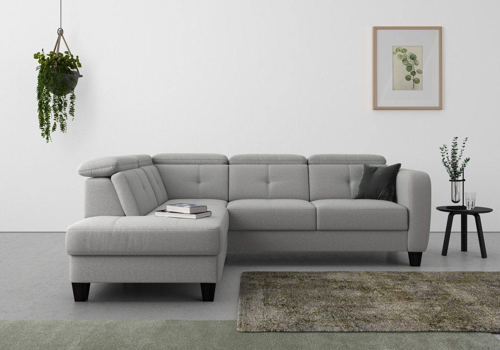 Bild von sit&more Ecksofa "Belluci L-Form", inklusive Federkern, wahlweise mit Bettfunktion und Bettkasten