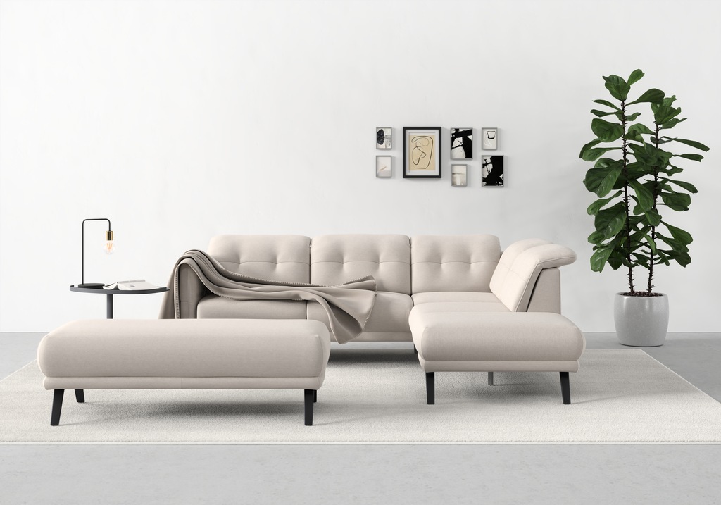 Bild von sit&more Ecksofa "Scandia L-Form", Wahlweise mit Kopfteilverstellung und Armteilfunktion