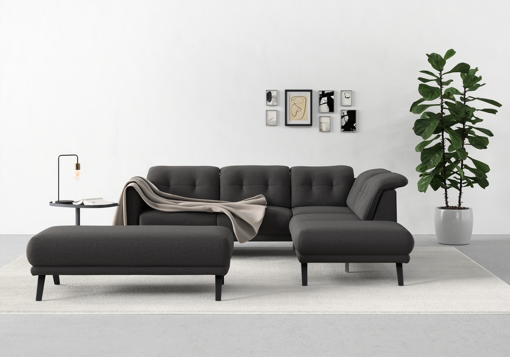 Bild von sit&more Ecksofa "Scandia L-Form", Wahlweise mit Kopfteilverstellung und Armteilfunktion