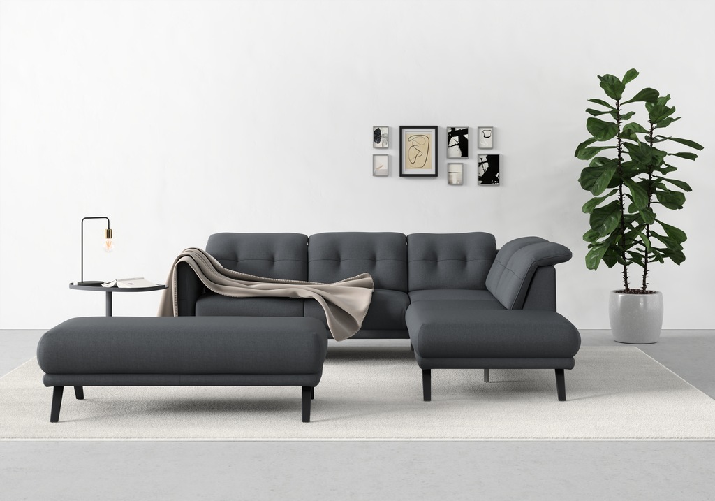 Bild von sit&more Ecksofa "Scandia L-Form", Wahlweise mit Kopfteilverstellung und Armteilfunktion