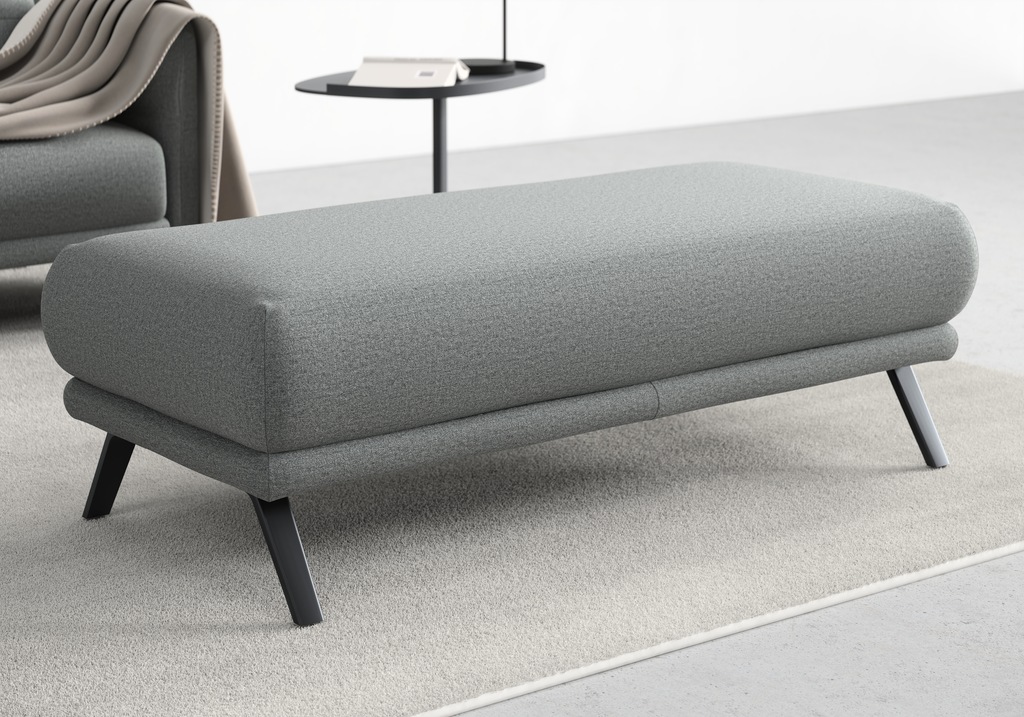 Bild von sit&more Hockerbank "Scandia", Mit schwarzen matten Metallfüßen