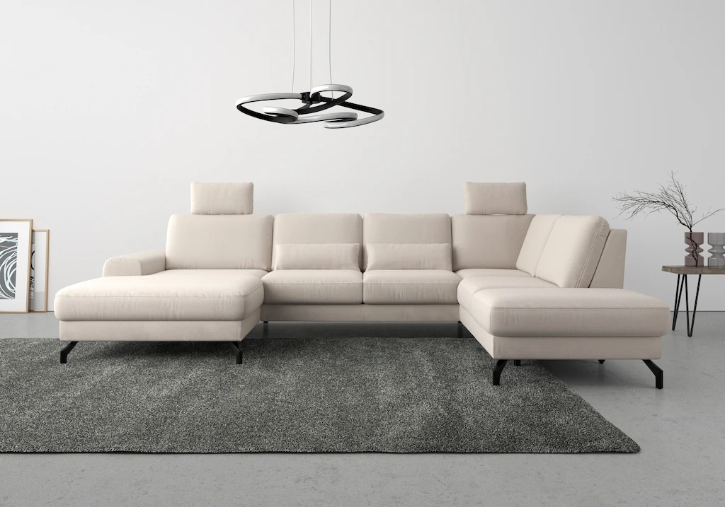 Bild von sit&more Wohnlandschaft "Cinturo U-Form", inklusive Sitztiefenverstellung und Federkern, Sitzhöhe 45 cm