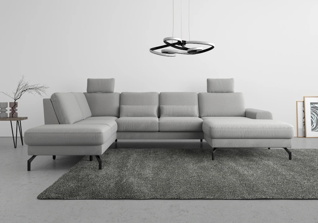 Bild von sit&more Wohnlandschaft "Cinturo U-Form", inklusive Sitztiefenverstellung und Federkern, Sitzhöhe 48 cm